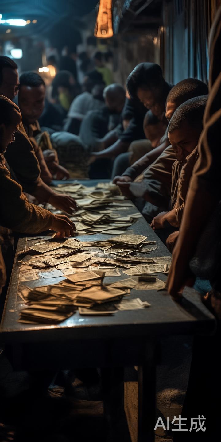 在参与外围赌球时，资金的流转完全依赖于非正规渠道，